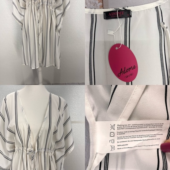 NWT Swimsuit Cover Ups for Women V-Neck Oversized Beach Bikini Cover Ups  SIZE M - Picture 14 of 16